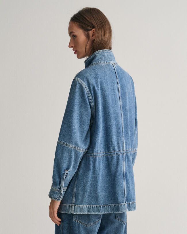 Feltjakke i denim