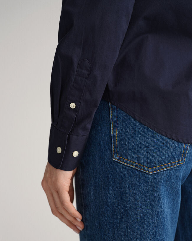 Regular fit t&aelig;tv&aelig;vet skjorte