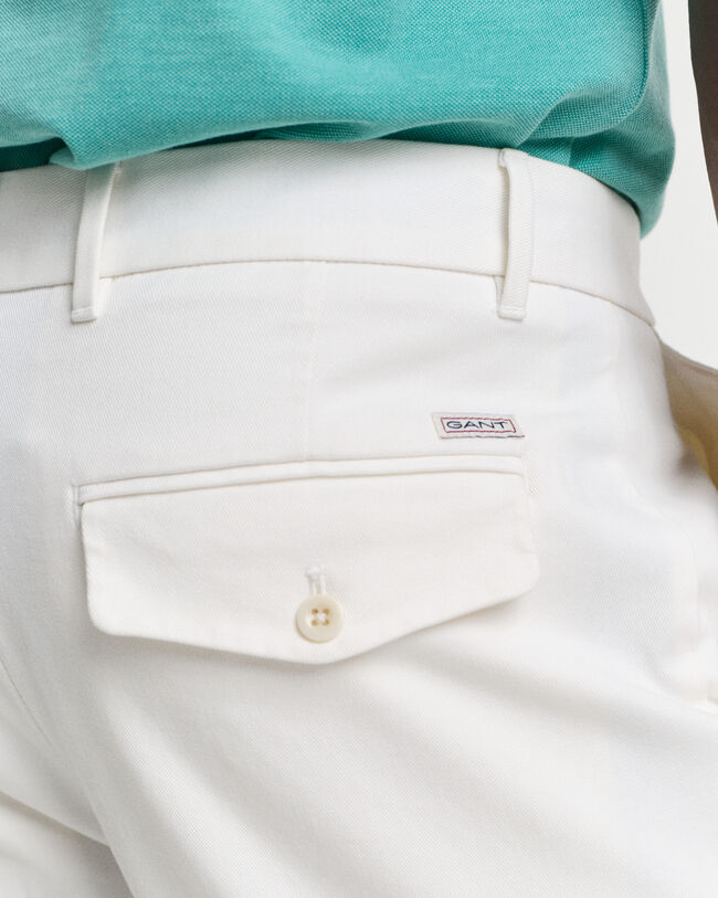 Slim fit tilspidsede bukser af bomuldstwill