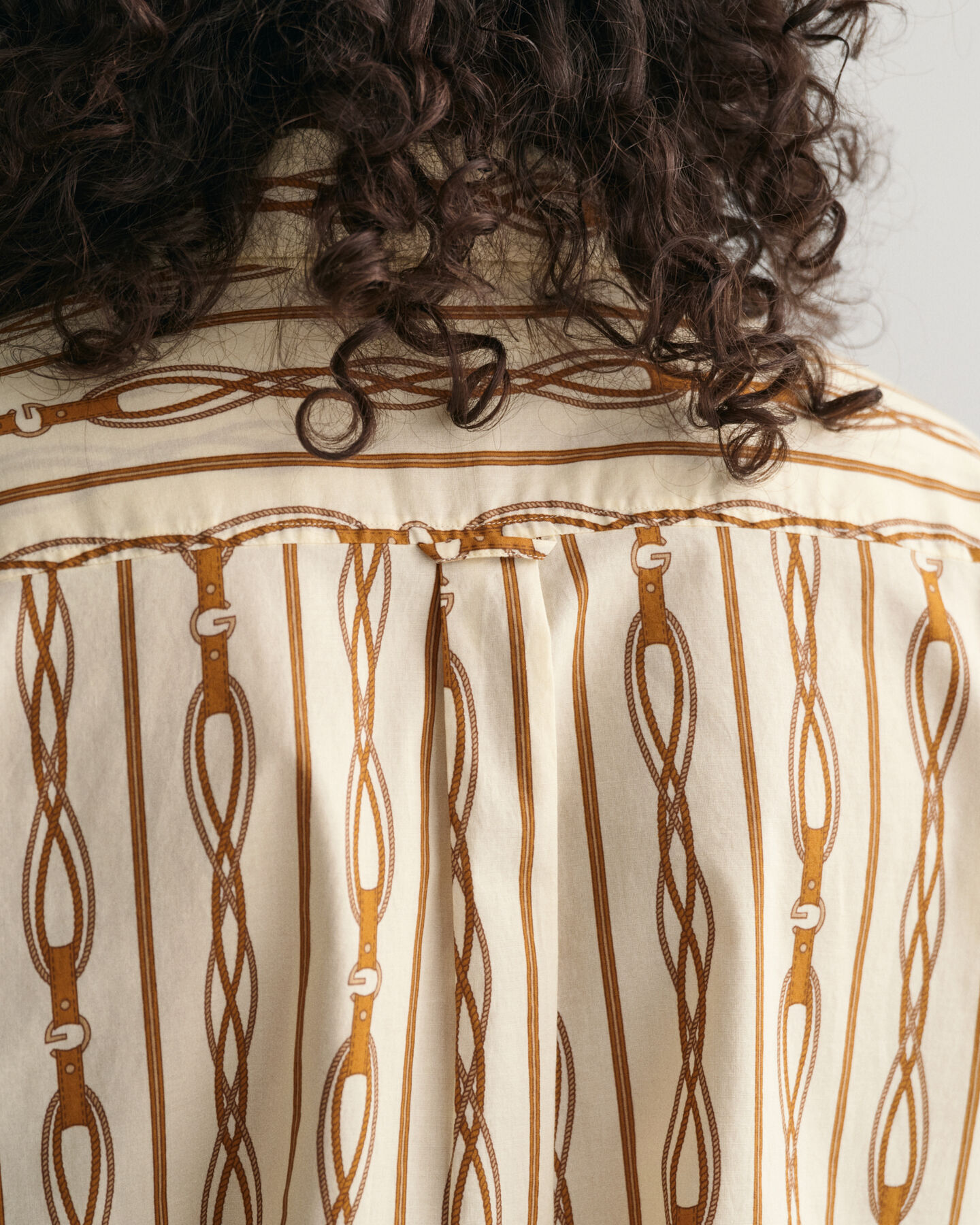 Relaxed fit Rope-stribet skjorte af bomuldsvoile