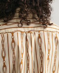 Relaxed fit Rope-stribet skjorte af bomuldsvoile