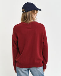 Crewneck sweater i ekstra fin lammeuld