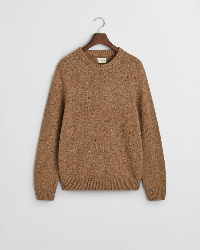 Crewneck sweater med uldnister