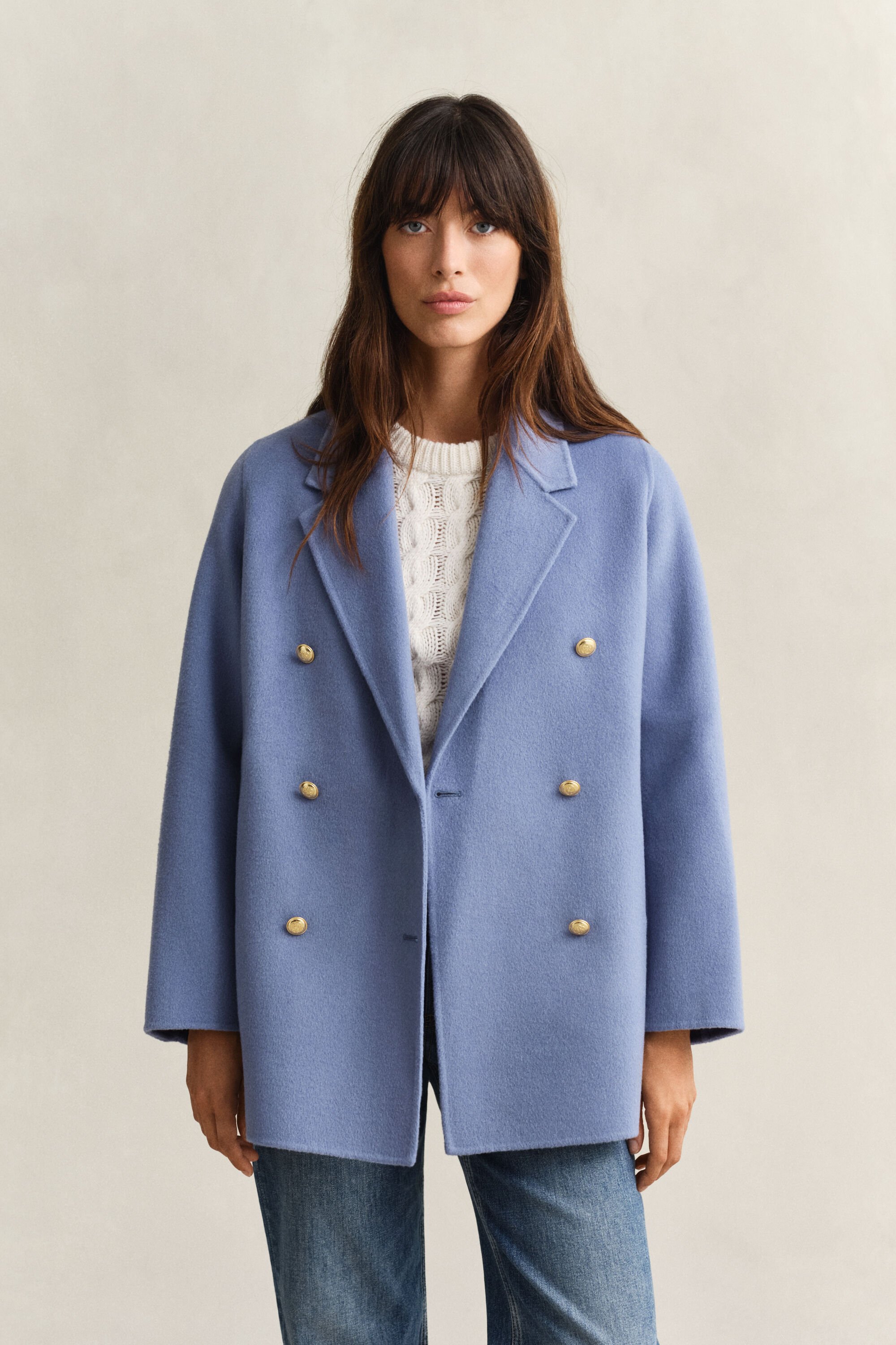 Sømandsjakke med håndsyede detaljer