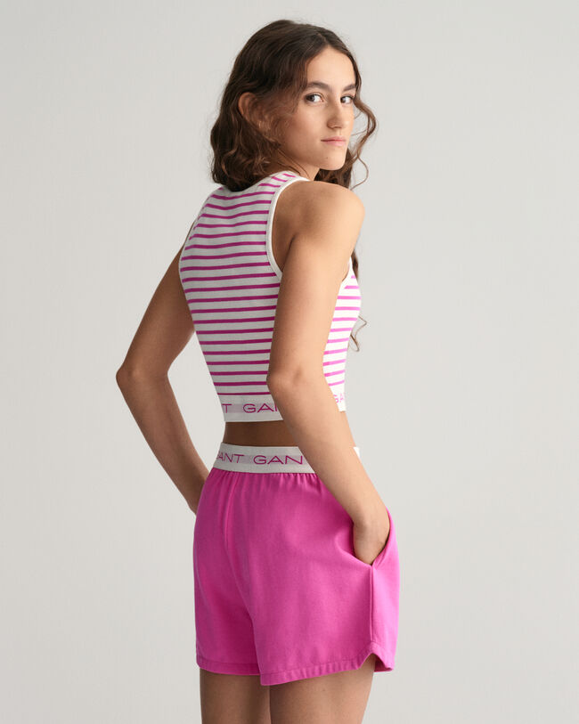 Teen Girls ribstrikket tanktop med striber