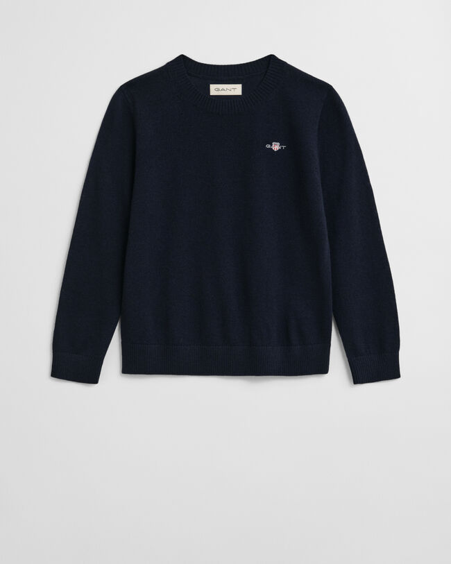 Kids crewneck sweater af ekstra fin merinould