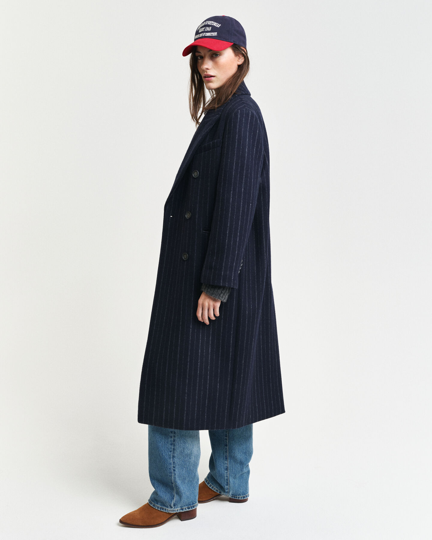 Cap af børstet bomuldstwill