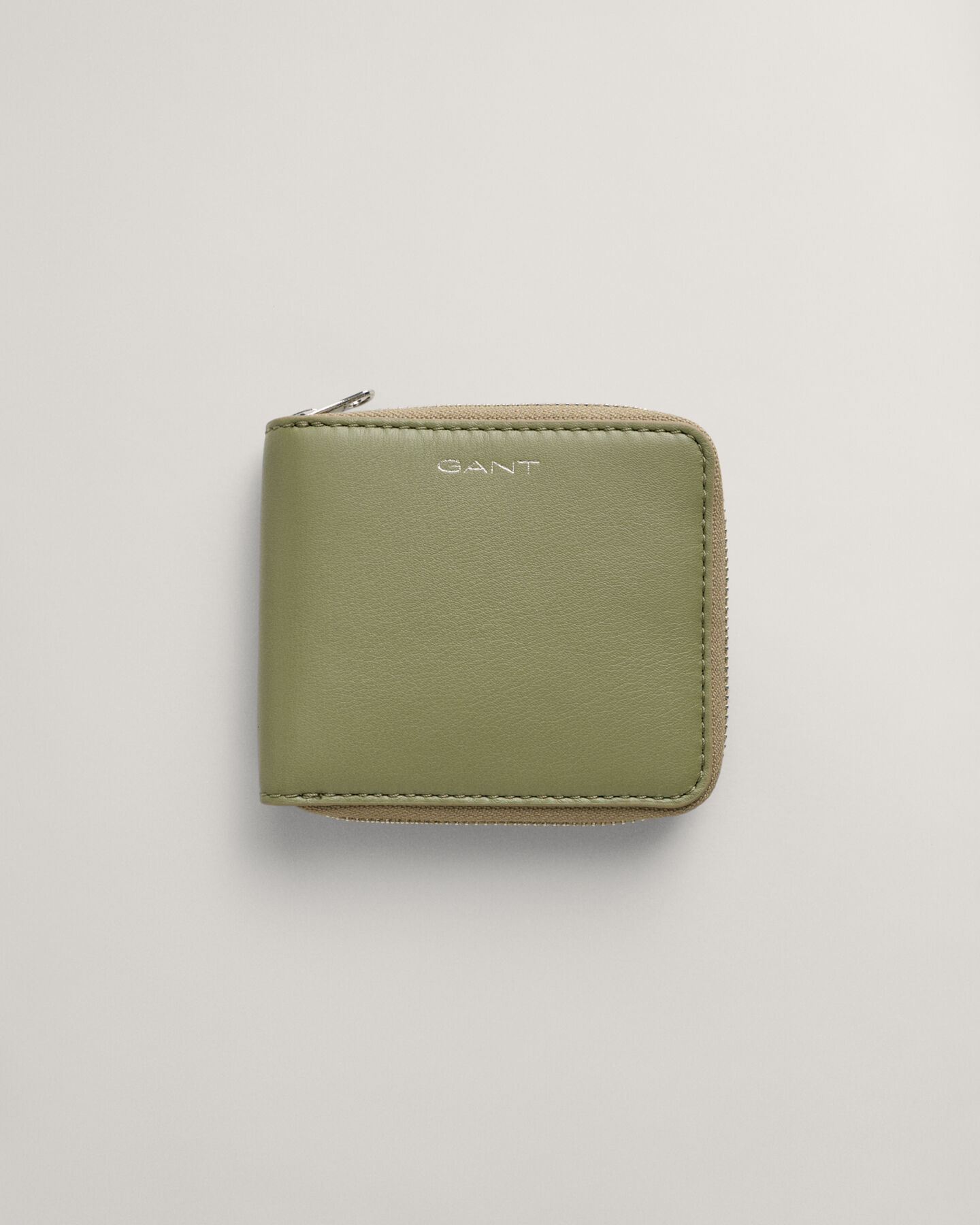 Læderpung med lynlås