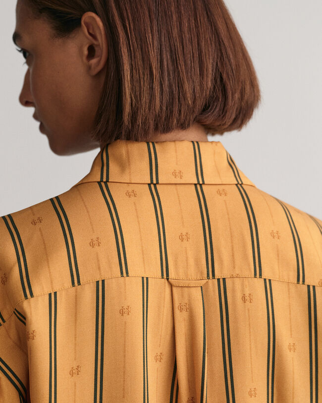 Relaxed fit Monogram stribet skjorte