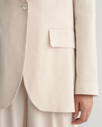 Regular fit hørblazer med stræk