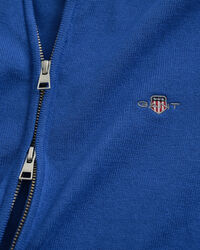 Afslappet cardigan i bomuld med lynlås