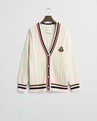 Gant Varsity kabelstrikket cardigan med V-hals