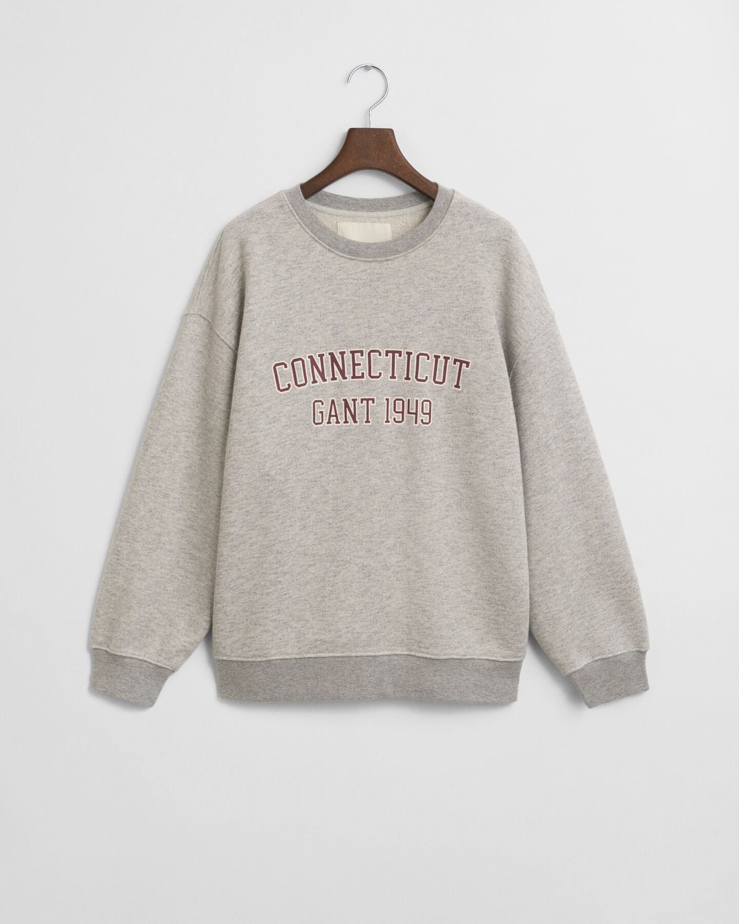 Sweatshirt med tryk og crewneck