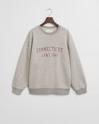 Sweatshirt med tryk og crewneck