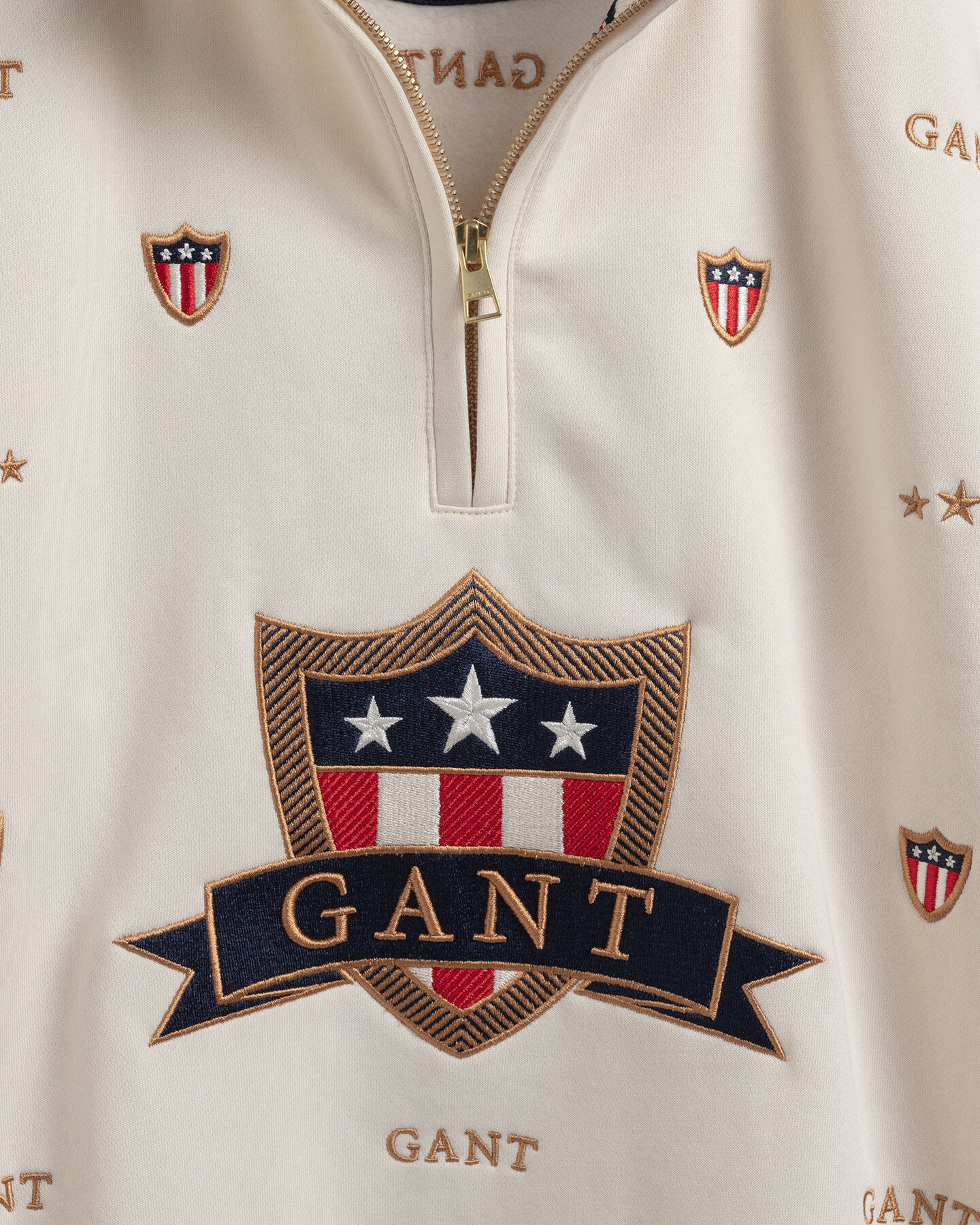 Teens Banner Shield sweatshirt med halv lynl&aring;s