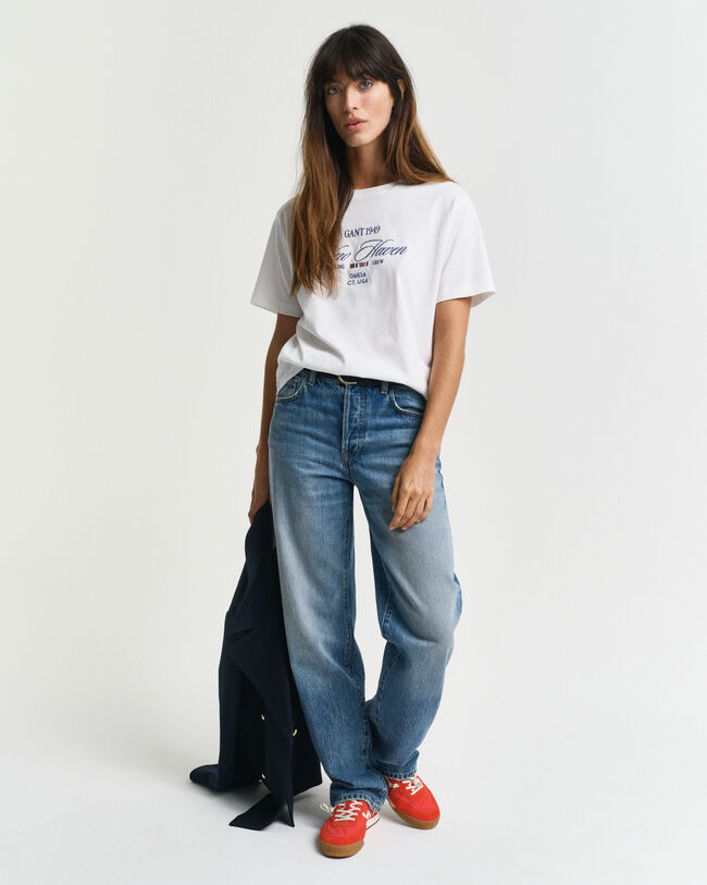 Sailing Graphic T-shirt med crewneck