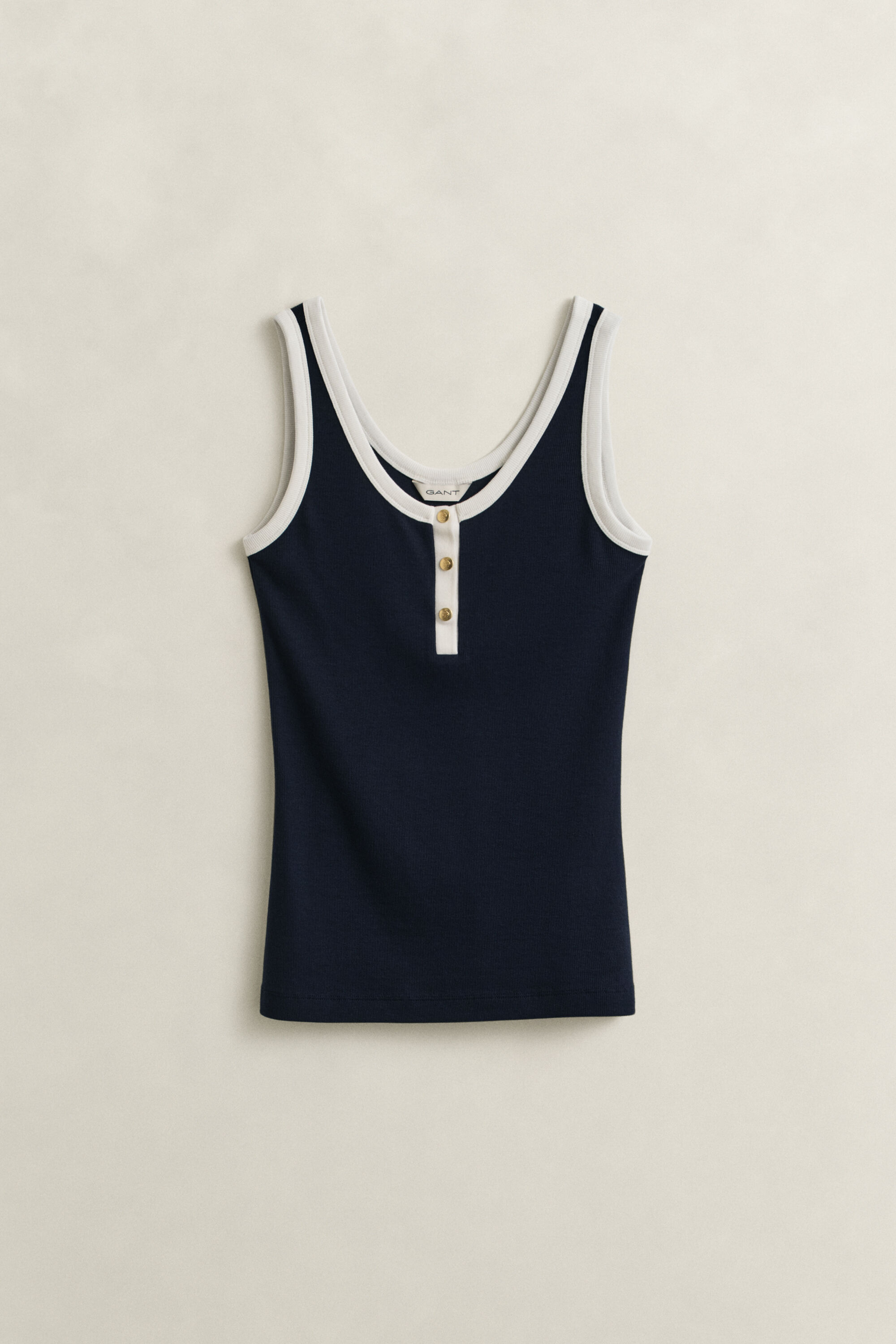 Ribstrikket tank-top
