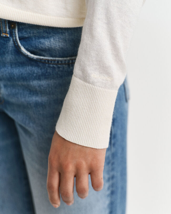 Fine Knit V-Neck Sweater