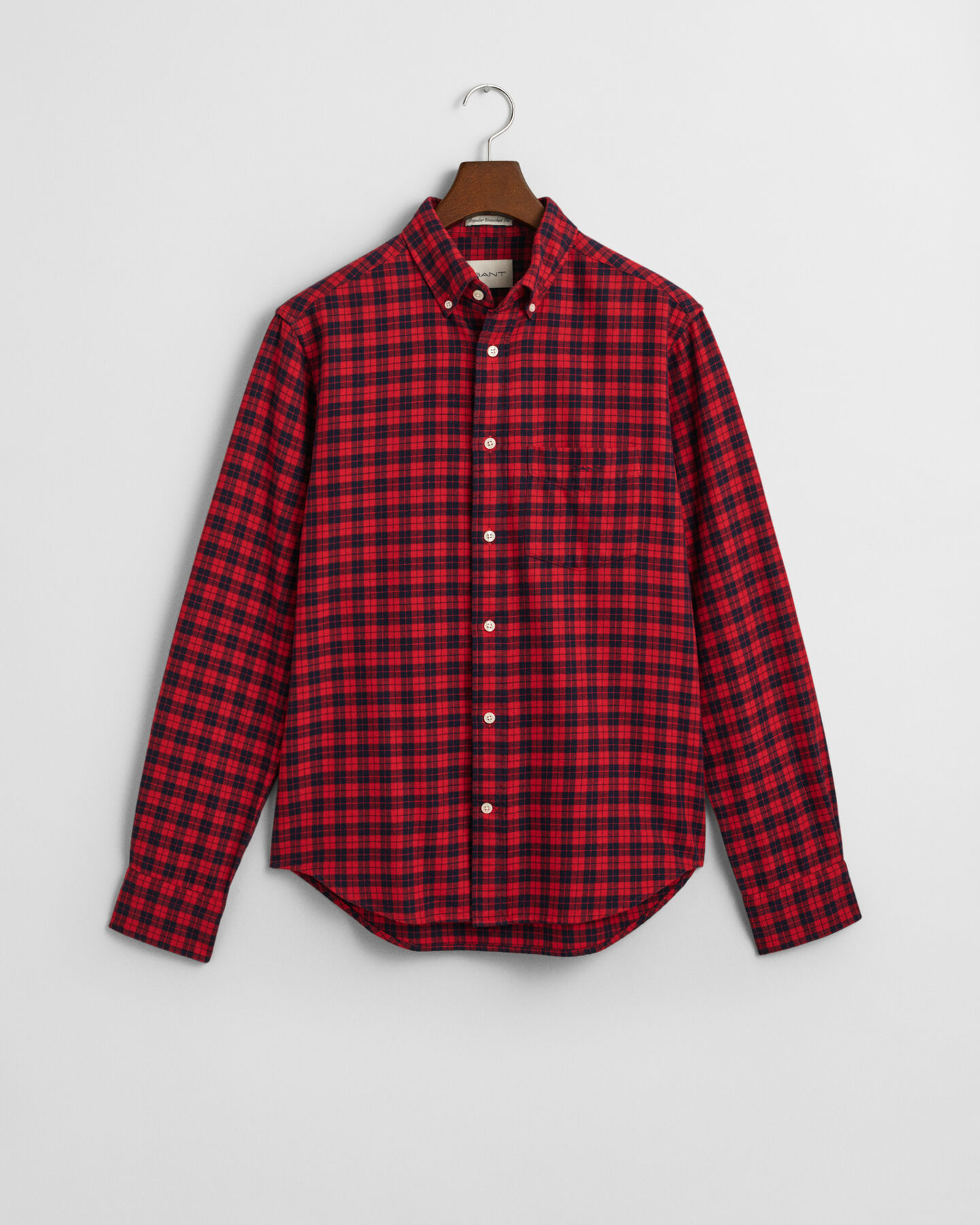 Regular fit ternet flannelskjorte