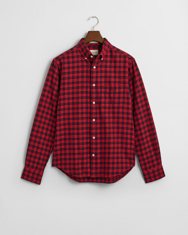 Regular fit ternet flannelskjorte