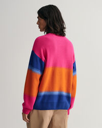 Degrade stribet sweater med crewneck