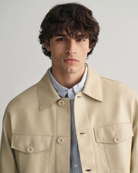 Trucker-jakke i l&aelig;der