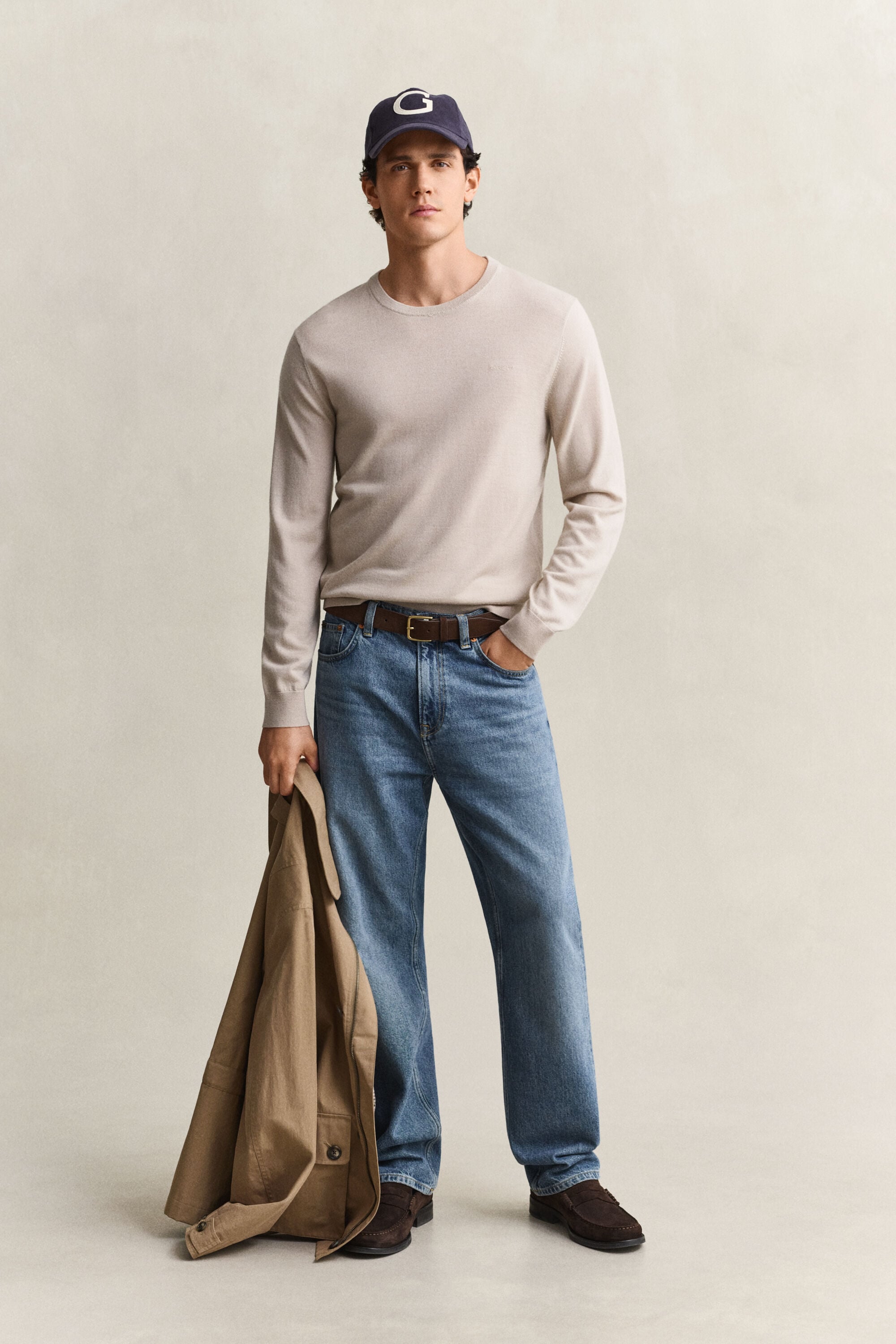 Crewneck sweater i merinould