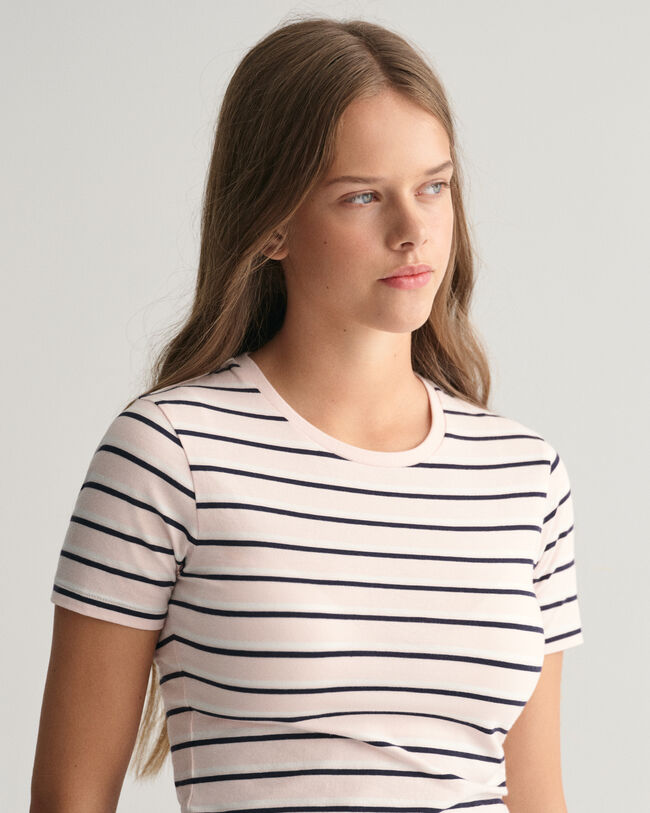 Teen Girls T-shirt med striber
