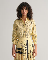 Regular fit skjorte af bomuldsvoile med Line Drawing