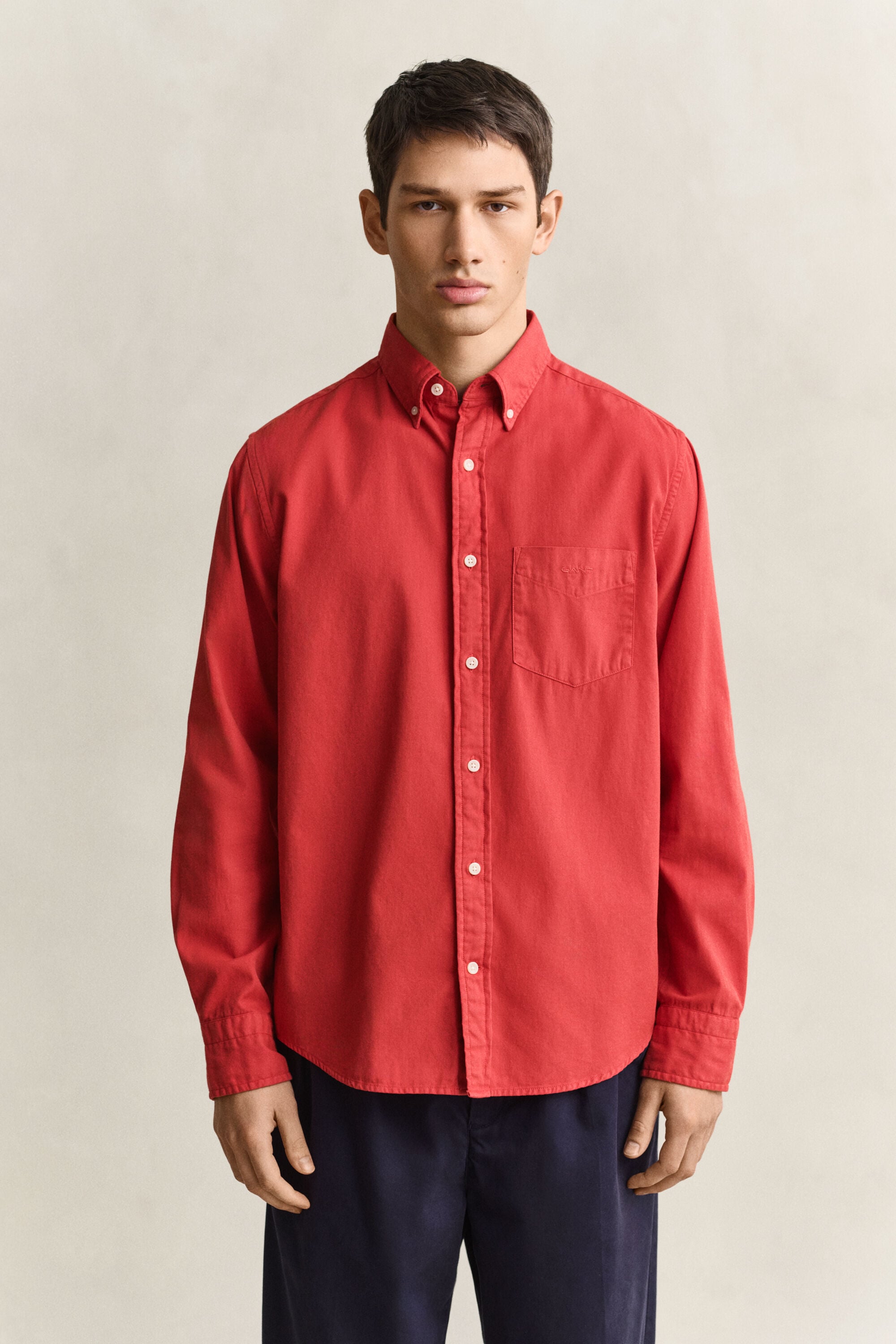 Regular fit skjorte af twill