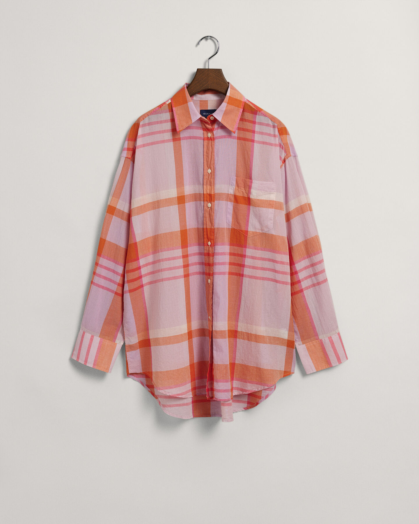 Oversized madras skjorte