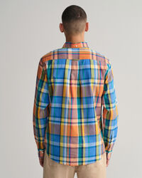 Regular fit farverig madras-skjorte