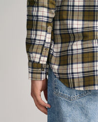 Regular fit ternet flannelskjorte