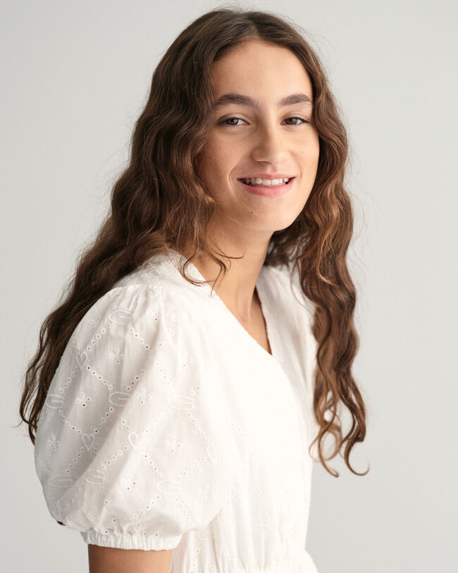 Teen Girls Broderie Anglaise kjole