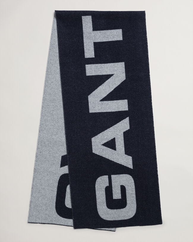 Kontrastfarvet uldhalstørklæde