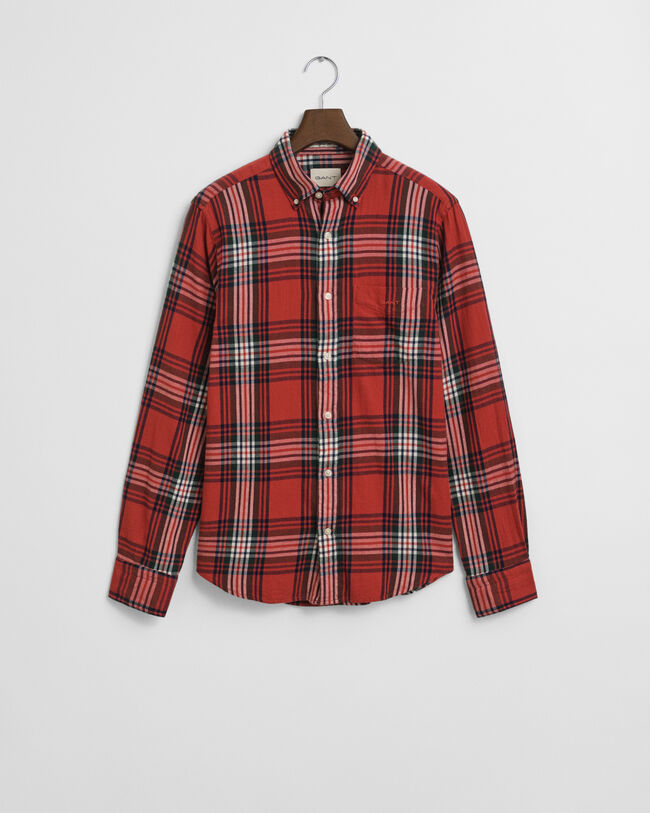 Regular fit Windblown flannelskjorte med tern