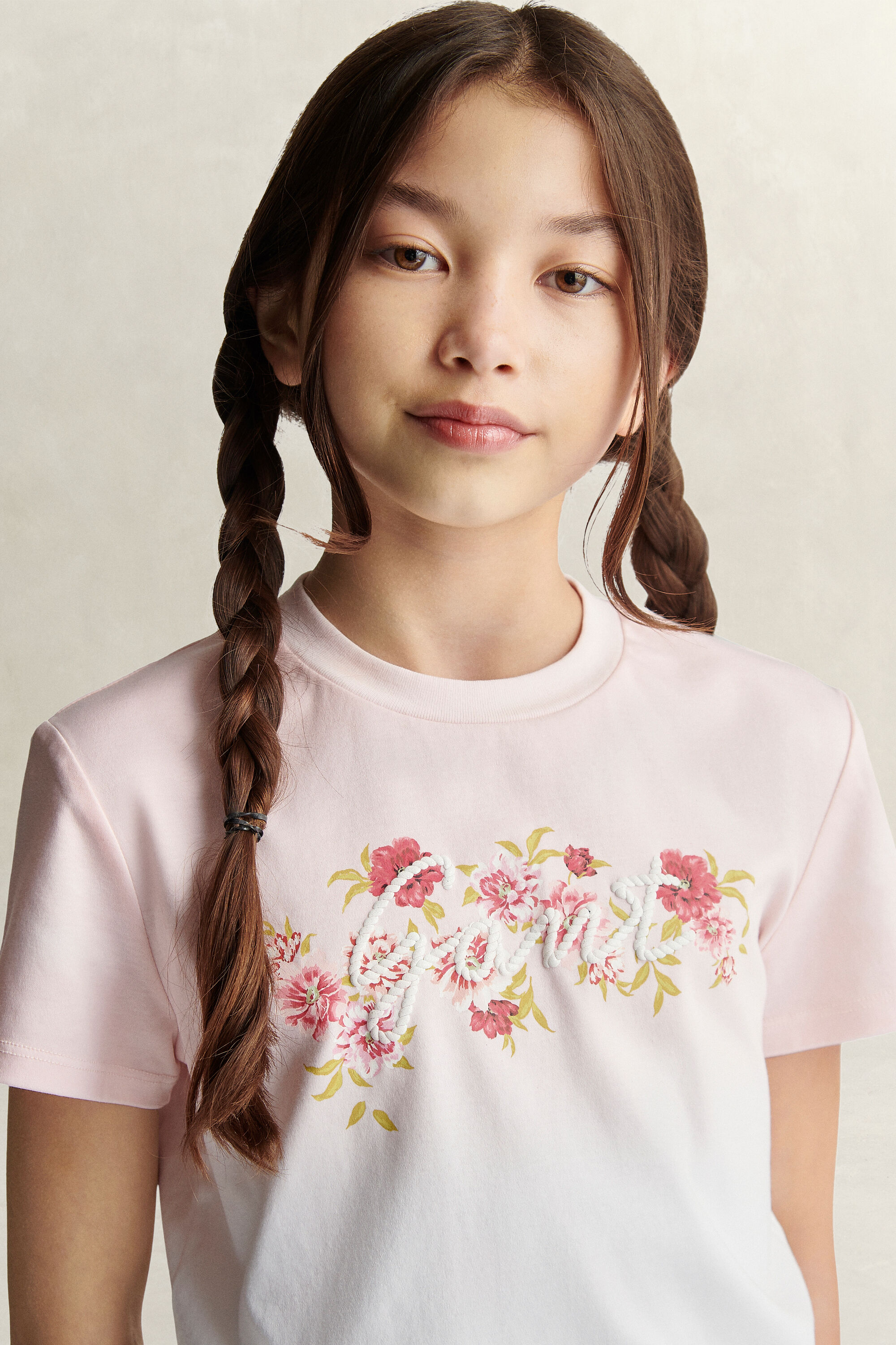 Teen Girls T-shirt med blomstret grafik