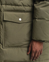 Tung dunjakke i mellemlængde