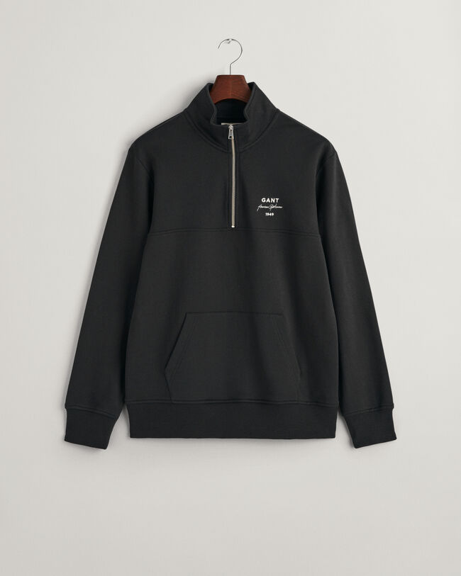 GANT Script Graphic sweatshirt med halv lynlås
