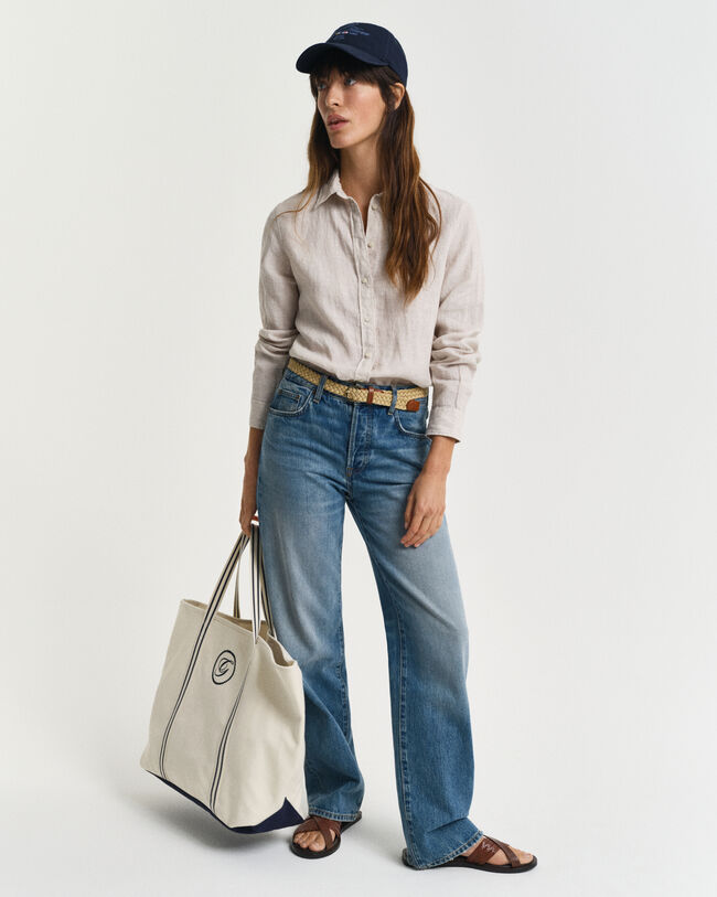 Regular fit skjorte af hør