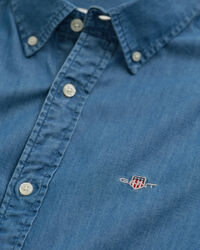 Slim fit indigo-skjorte