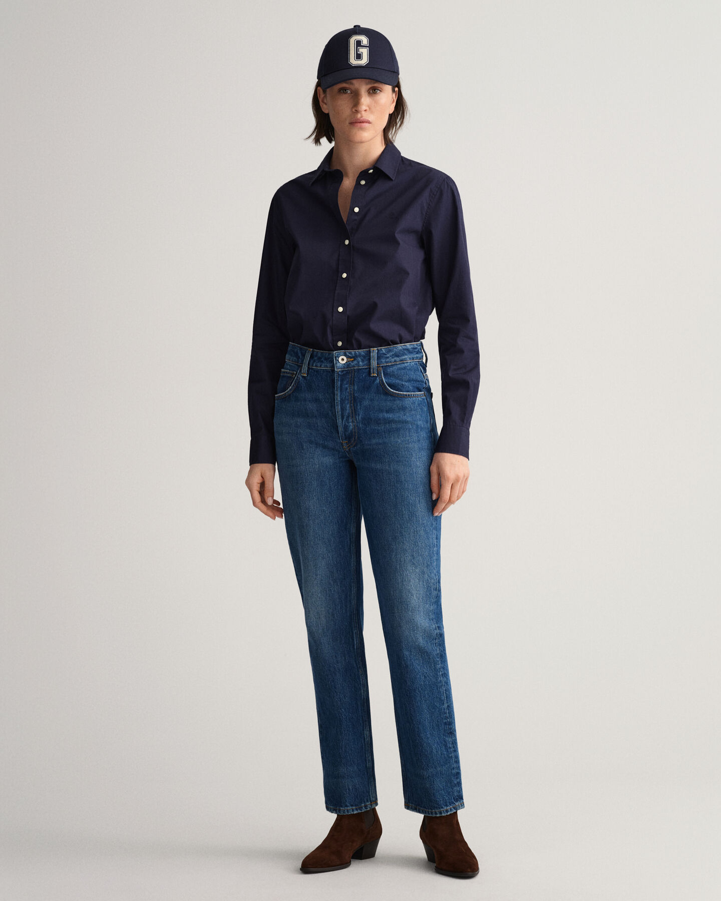 Regular fit t&aelig;tv&aelig;vet skjorte