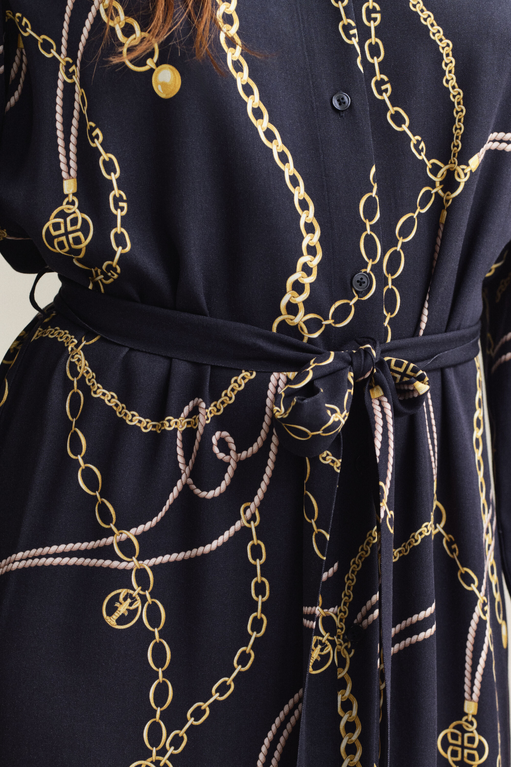 Skjortekjole med tryk