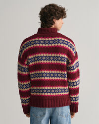 Fair Isle sweater med høj hals