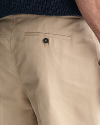 Regular fit jakkesæt-bukser af bomuld