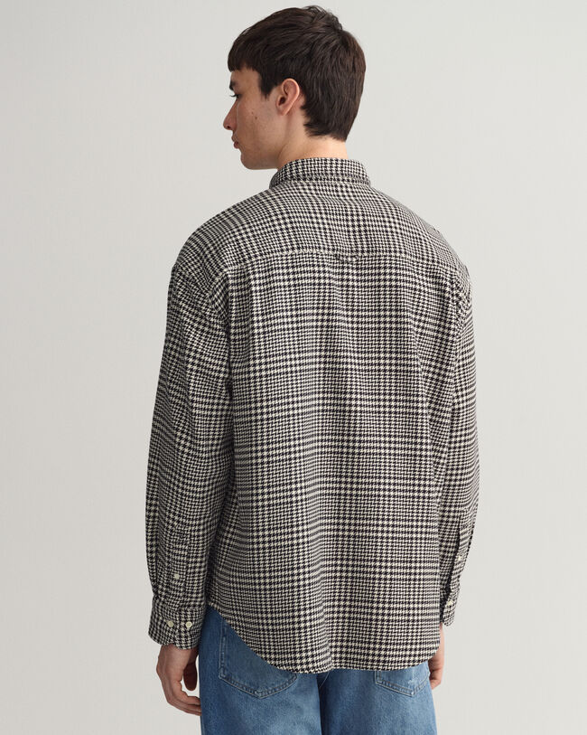 Oversized Houndstooth bomuldsskjorte