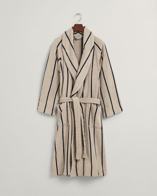 Stribet badekåbe