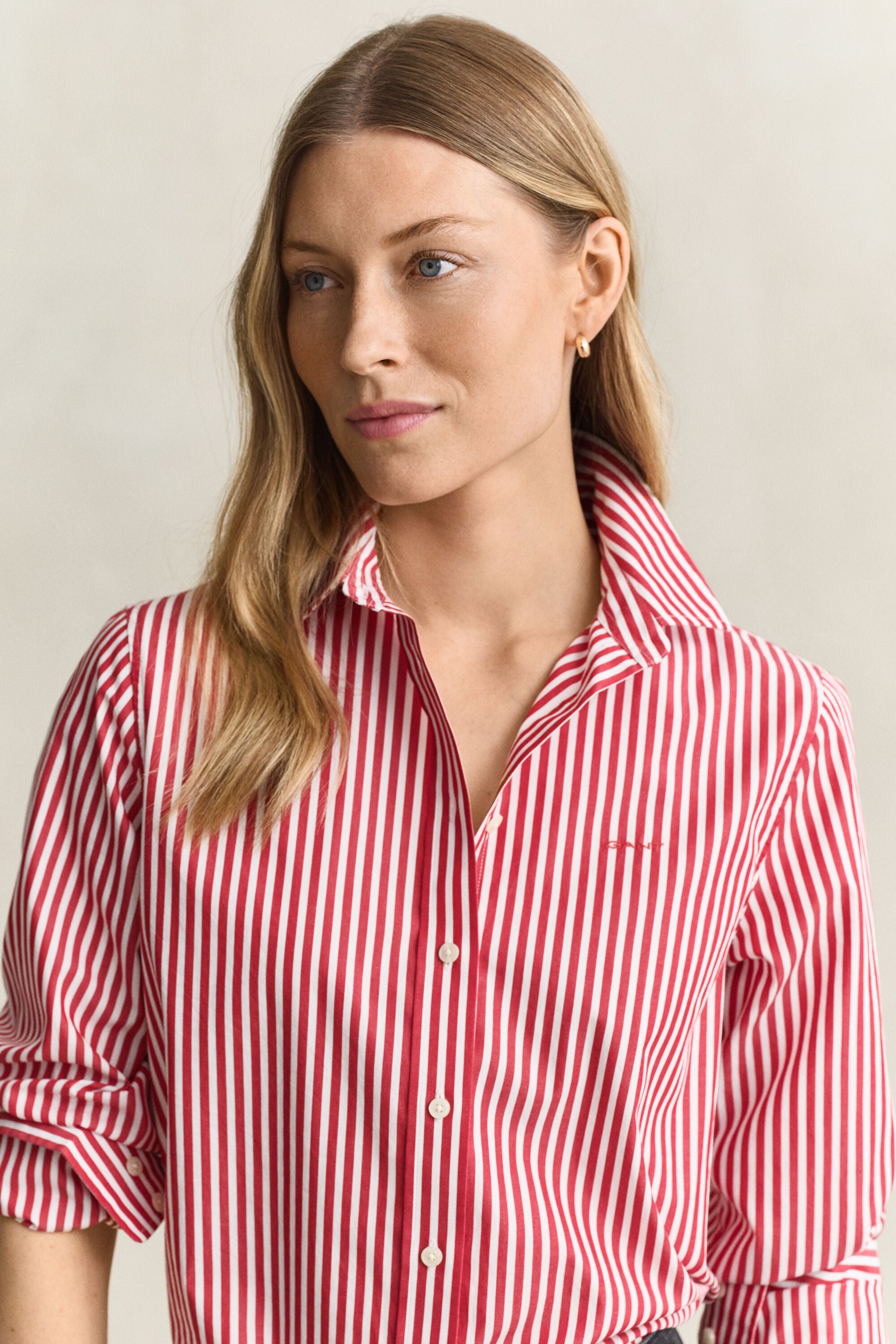 Classic Regular poplin skjorte med striber