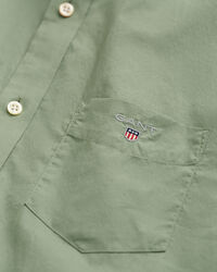 Regular fit t&aelig;tv&aelig;vet skjorte med korte &aelig;rmer