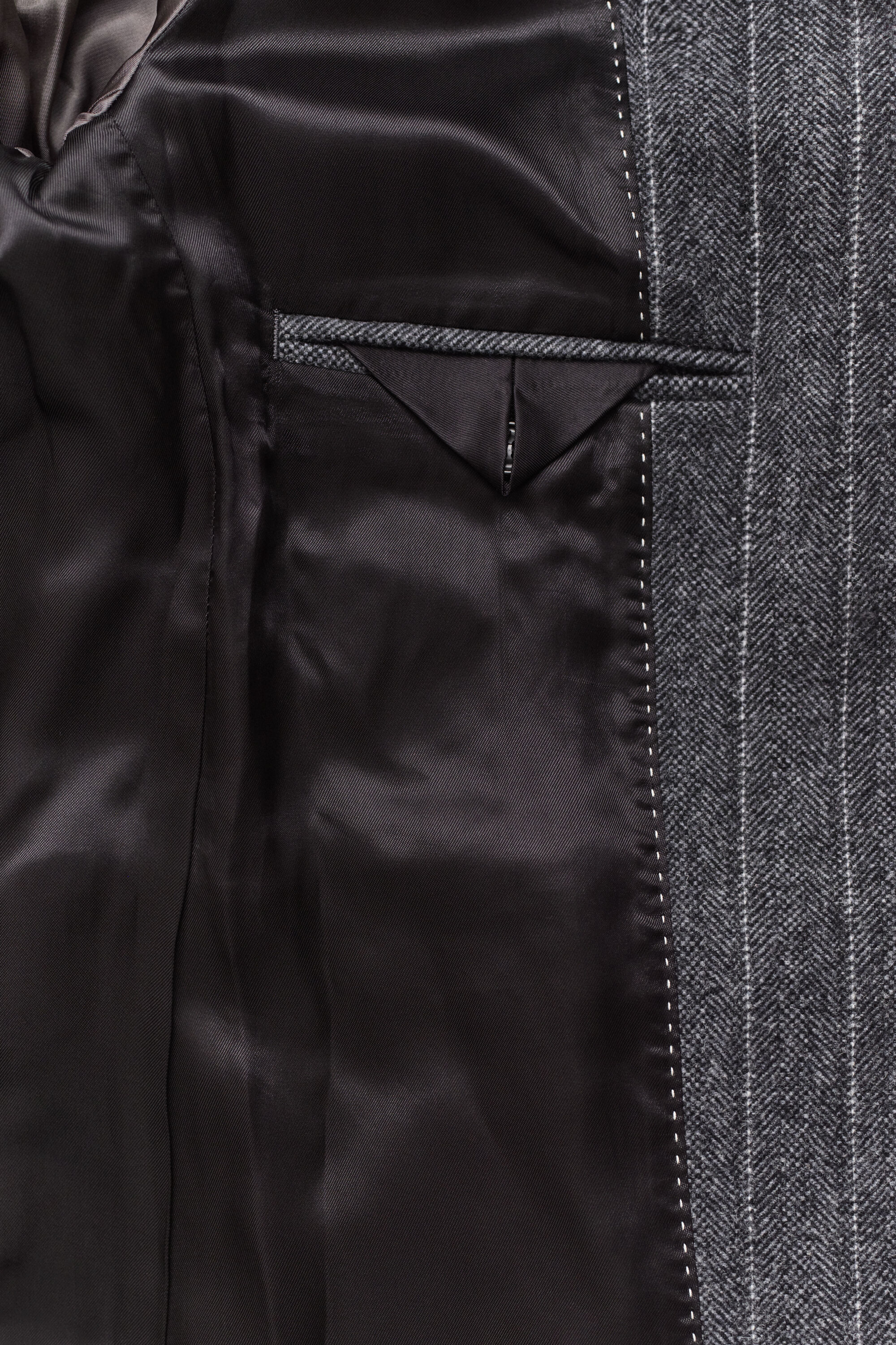Nålestribet blazer i timeglassilhuet